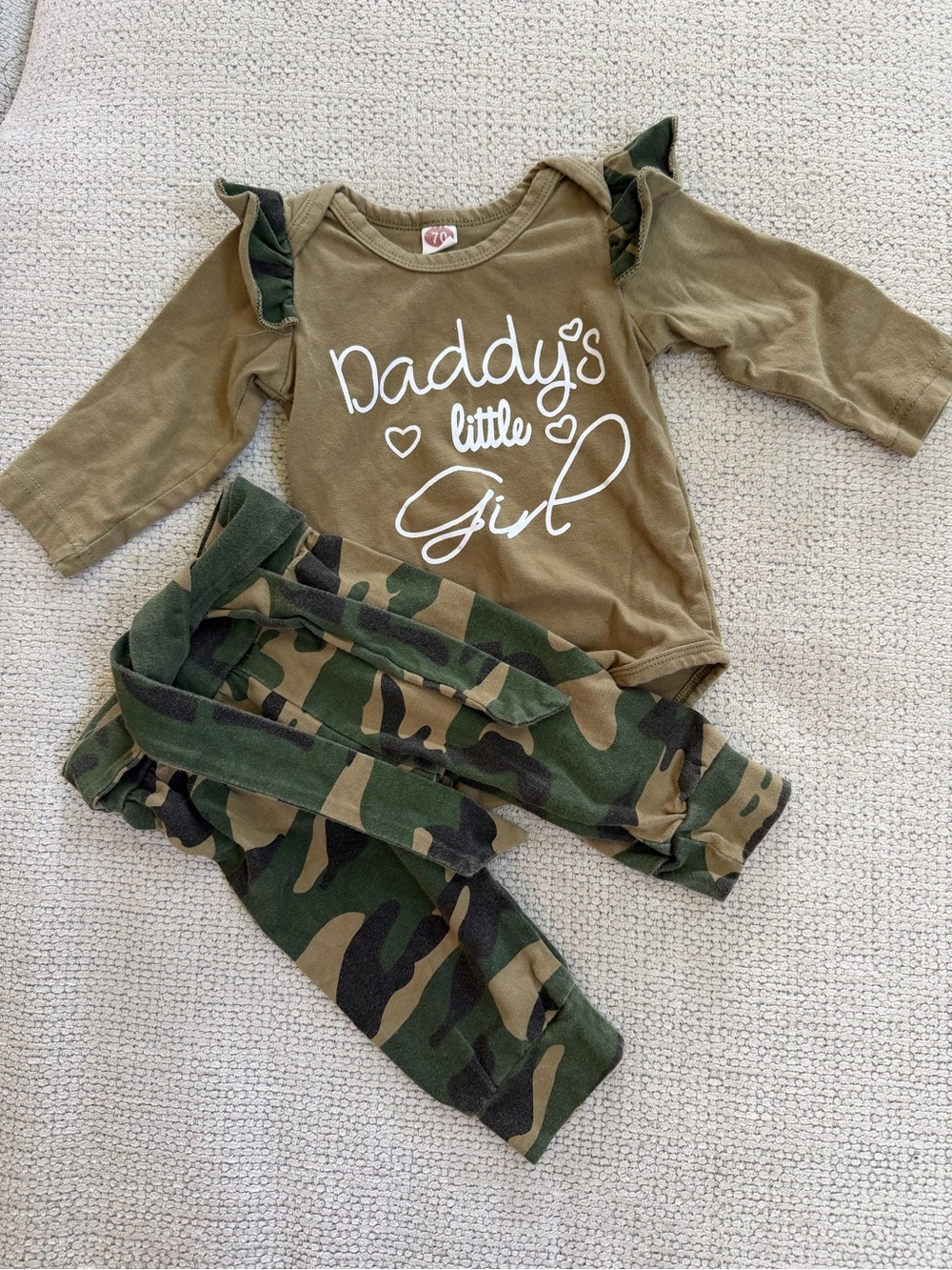 Daddy's Little Girl Camo Baby Set